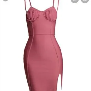 strapless open back dress AIDEN BANDAGE MINI DRESS
